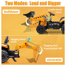 Kids 24V JCB 3-In-1 Electric Excavator Digger Tractor Ride-On Toy for Ages 2-6 Magic Cars 3