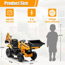 Kids 24V JCB 3-In-1 Electric Excavator Digger Tractor Ride-On Toy for Ages 2-6 Magic Cars 7