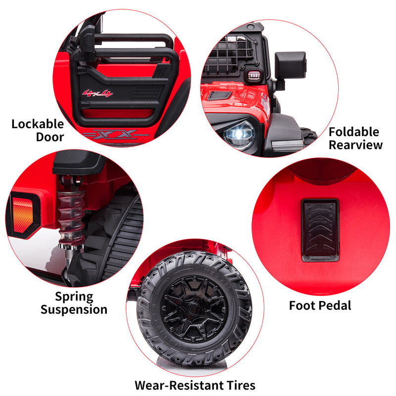 24V Kids Electric Ride-On Off-Road Truck with 3 Speeds and Remote Control Magic Cars 3