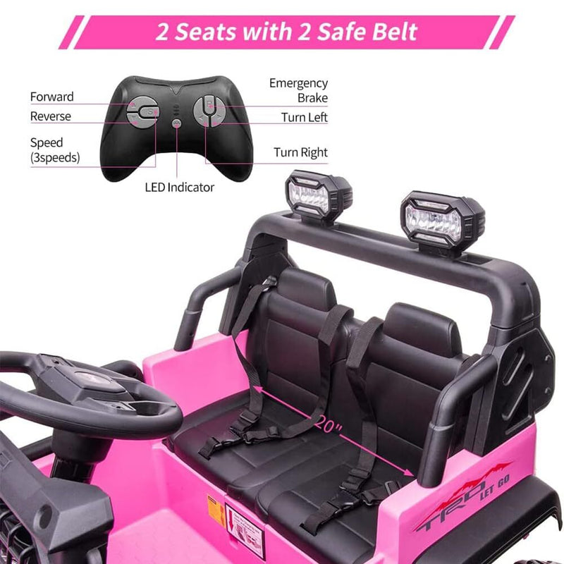 24V Kids Electric Ride-On Off-Road Truck with 3 Speeds and Remote Control Magic Cars 4