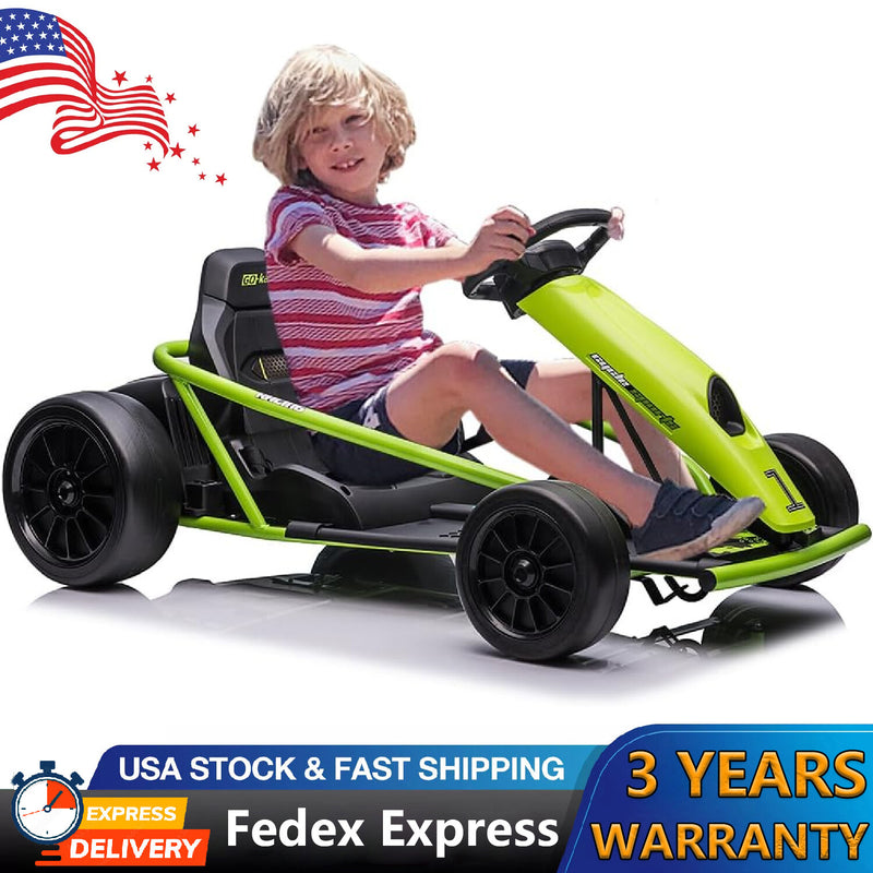 24V Battery Powered Electric Kids Go Kart for Drifting and Racing Magic Cars 0