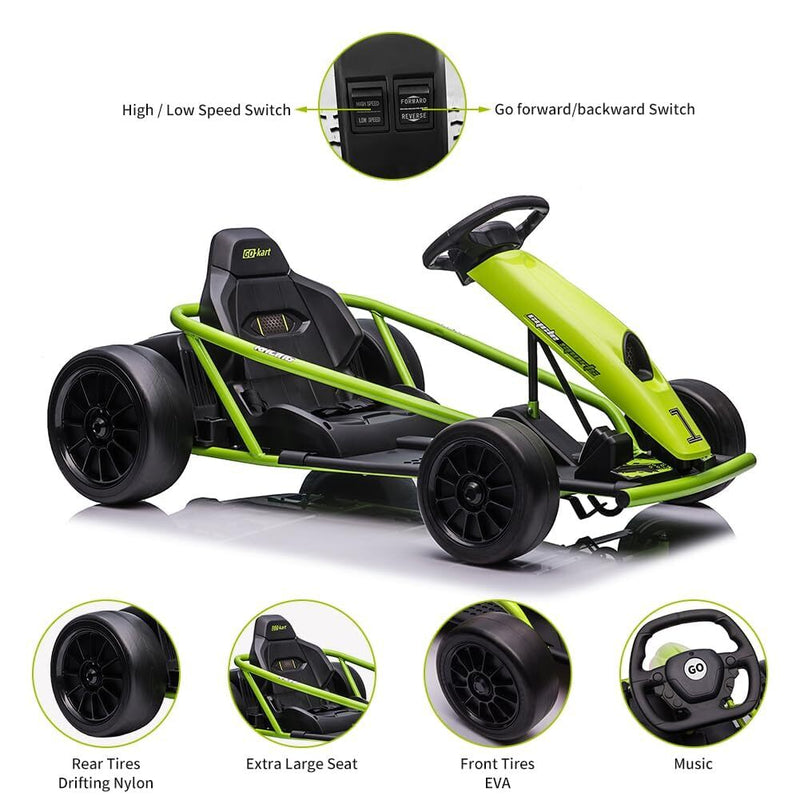 24V Battery Powered Electric Kids Go Kart for Drifting and Racing Magic Cars 2