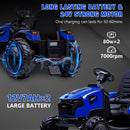 24V Kids Electric Ride-On Tractor Car with Trailer Excavator and Bulldozer Attachments Magic Cars 3