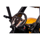 24V Kids Ride-On Tractor with Trailer, Ground Loader, Audio, and LED Lights in Yellow Magic Cars 3