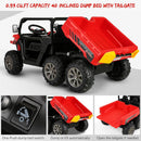 24V Kids Ride-On UTV Truck with Remote Control, 2 Seats, Dump Bed, 6 Wheels, Red Magic Cars 7