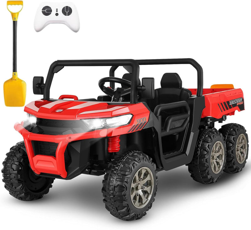 24V Kids Ride-On UTV Truck with Remote Control, 2 Seats, Dump Bed, 6 Wheels, Red Magic Cars Variant 0