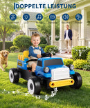 3-in-1 12V Ride-On Dinosaur Construction Truck with Crane and Music for Kids Ages 3-6, 66lb Capacity Magic Cars 2