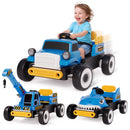 3-in-1 12V Ride-On Dinosaur Construction Truck with Crane and Music for Kids Ages 3-6, 66lb Capacity Magic Cars Variant 0
