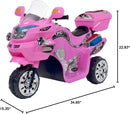 Battery-Powered Pink 3-Wheel Ride-On Motorcycle for Kids Ages 3-6, Safe and Fun Magic Cars 8