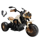 Electric 3-Wheel Ride-On Motorcycle for Kids with Dual Drive and LED Lights Brown Magic Cars 10