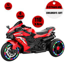 12V Red Kids Electric Ride-On Motorcycle with 3 Wheels and LED Lights Magic Cars 4