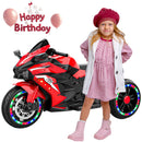 12V Red Kids Electric Ride-On Motorcycle with 3 Wheels and LED Lights Magic Cars 8