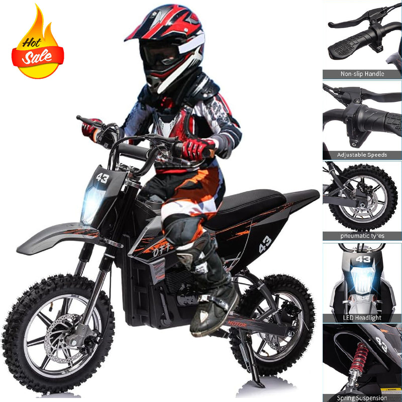 36V Electric Off-Road Kids Dirt Bike – 15.5 MPH Ride-On Motorcycle Magic Cars 4