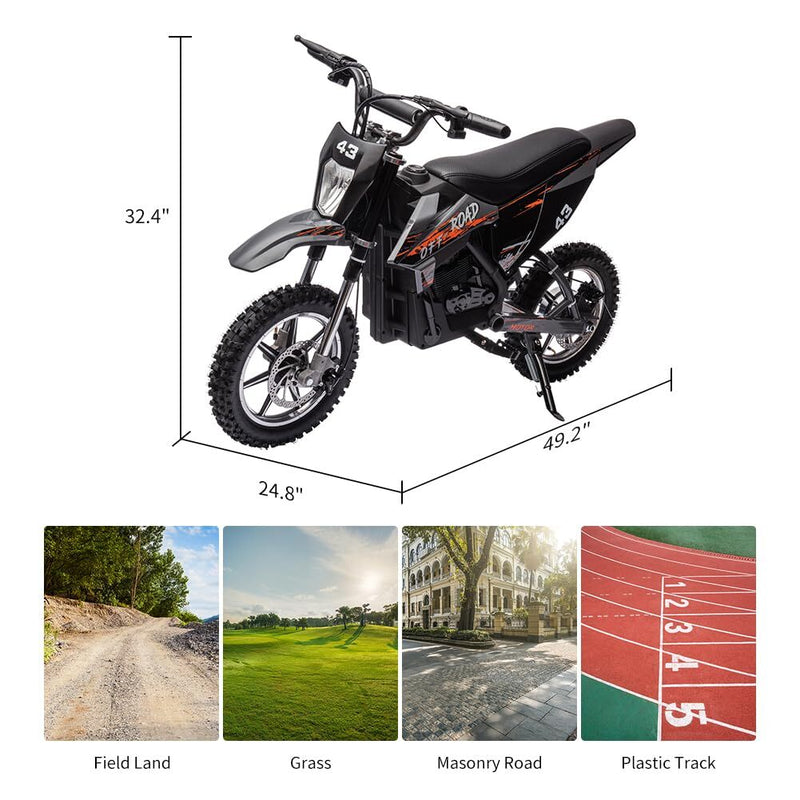 36V Electric Off-Road Kids Dirt Bike – 15.5 MPH Ride-On Motorcycle Magic Cars 6