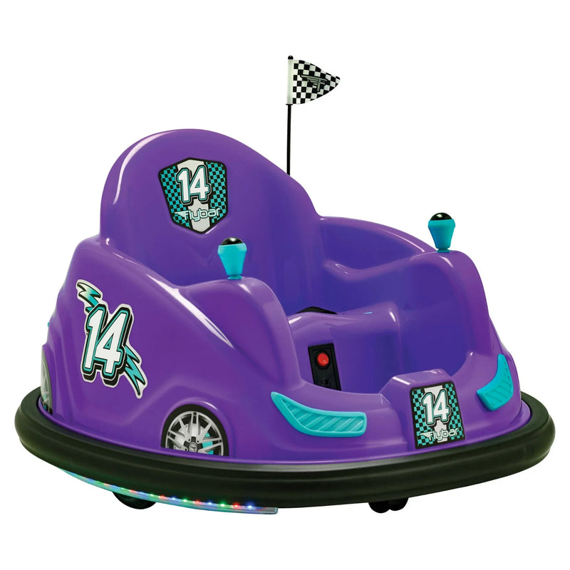 Battery-Powered 6V Kids Bumper Ride-On Car with LED Lights for Ages 1.5-4 - Purple Magic Cars Variant 0