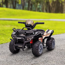 6V Battery-Powered Kids Ride-On Black Quad ATV Toy with Music Magic Cars 8