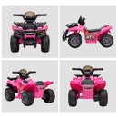 6V Battery-Powered Kids Ride-On Pink Quad Four-Wheeler ATV Toy with Music Magic Cars 9