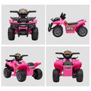 6V Battery-Powered Kids Ride-On Pink ATV Quad Four-Wheeler Toy with Music Magic Cars 9