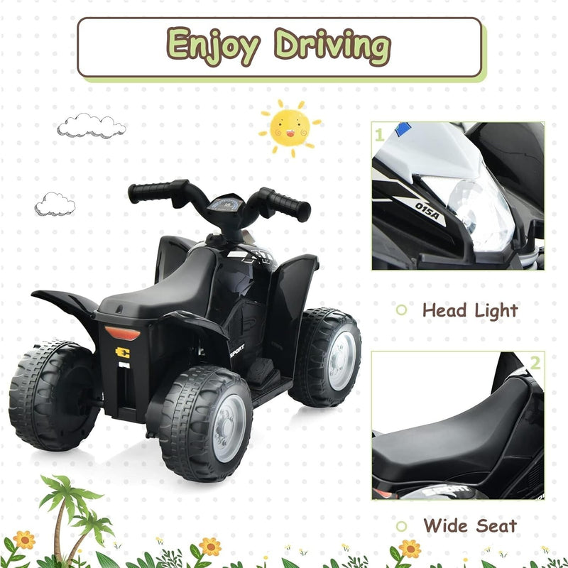 6V Electric Ride-On ATV for Toddlers with Realistic Design and LED Lights Magic Cars 4