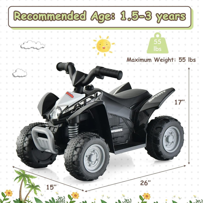 6V Electric Ride-On ATV for Toddlers with Realistic Design and LED Lights Magic Cars 8