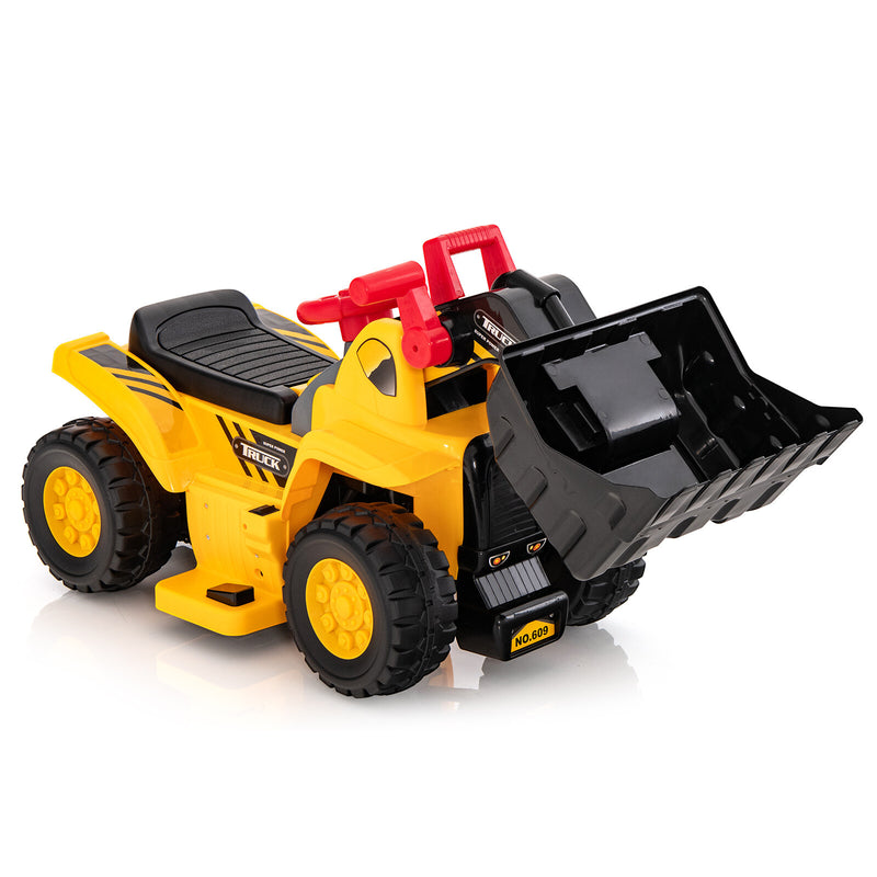 6V Electric Kids Ride-On Bulldozer Truck Toy with Storage and Adjustable Bucket Magic Cars 4