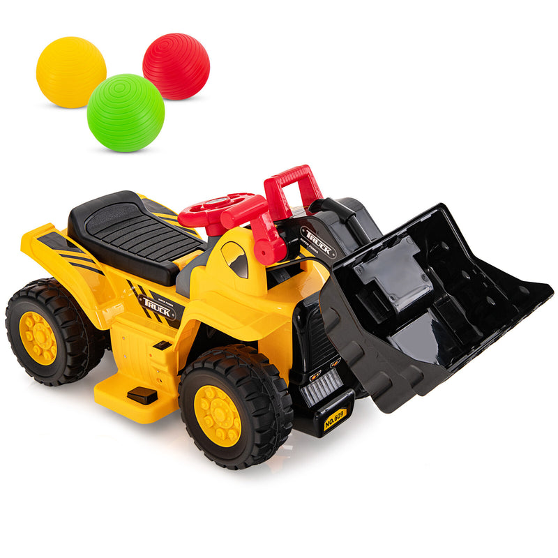 6V Electric Kids Ride-On Bulldozer Truck Toy with Storage and Adjustable Bucket Magic Cars Variant 0