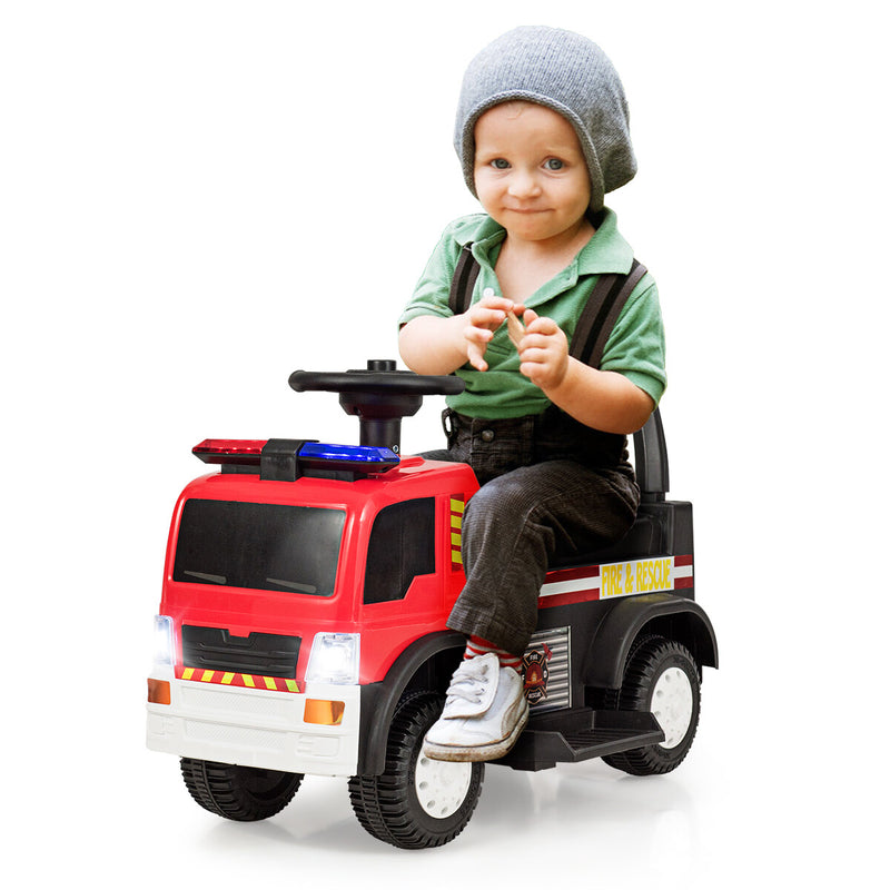 6V Battery-Powered Kids Ride-On Fire Truck with Siren, Lights, and Music Magic Cars 0