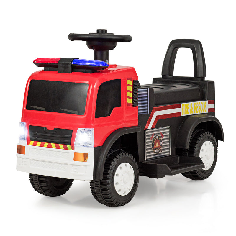 6V Battery-Powered Kids Ride-On Fire Truck with Siren, Lights, and Music Magic Cars 4