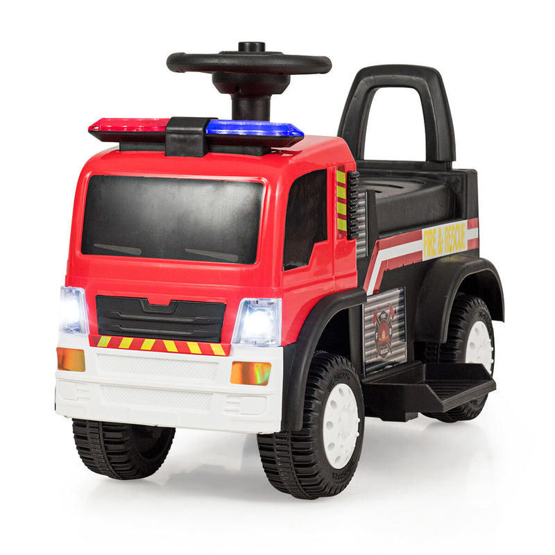 6V Battery-Powered Kids Ride-On Fire Truck with Siren, Lights, and Music Magic Cars 5