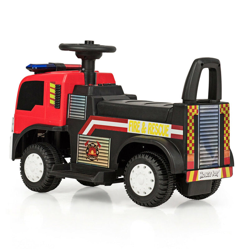 6V Battery-Powered Kids Ride-On Fire Engine Truck with Siren Magic Cars 2