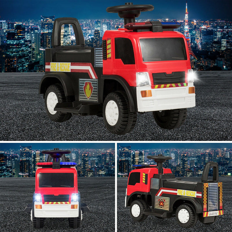 6V Battery-Powered Kids Ride-On Fire Engine Truck with Siren Magic Cars 7