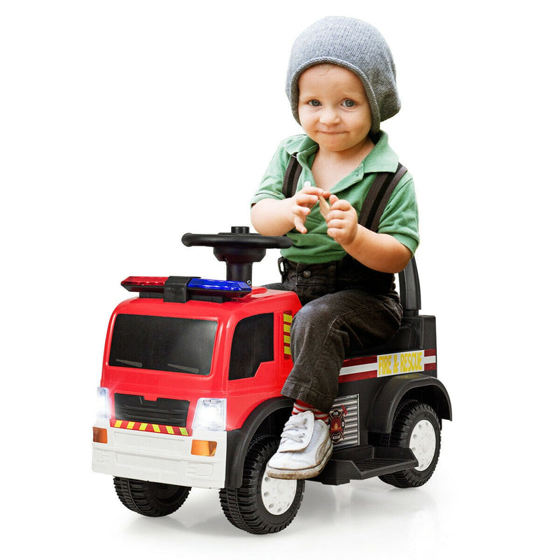 6V Battery-Powered Kids Ride-On Fire Engine Truck with Siren Magic Cars Variant 0