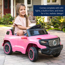 6V Pink Kids Ride-On Truck with Parent Remote Control, 3 Speeds, and LED Lights Magic Cars 1