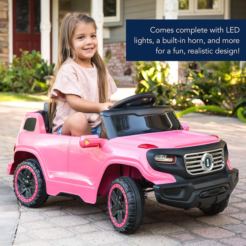 6V Pink Kids Ride-On Truck with Parent Remote Control, 3 Speeds, and LED Lights Magic Cars 1