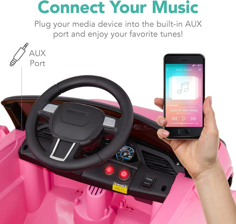 6V Pink Kids Ride-On Truck with Parent Remote Control, 3 Speeds, and LED Lights Magic Cars 5