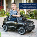 Kids 6V Ride-On Truck with Parent Remote Control, 3 Speeds, LED Lights, Black Magic Cars 1
