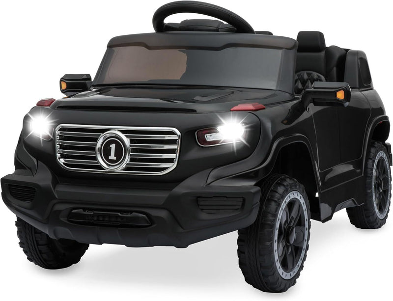 Kids 6V Ride-On Truck with Parent Remote Control, 3 Speeds, LED Lights, Black Magic Cars Variant 0