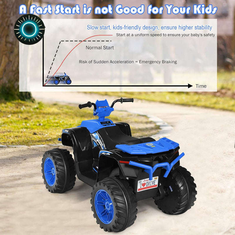 12V Kids Electric ATV with LED Lights, Adjustable Speed, and Horn Magic Cars 2