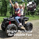 Kids 24V Electric 4-Wheeler ATV Ride-On Toy with 400W Motor and 2-Seater Design Magic Cars 2