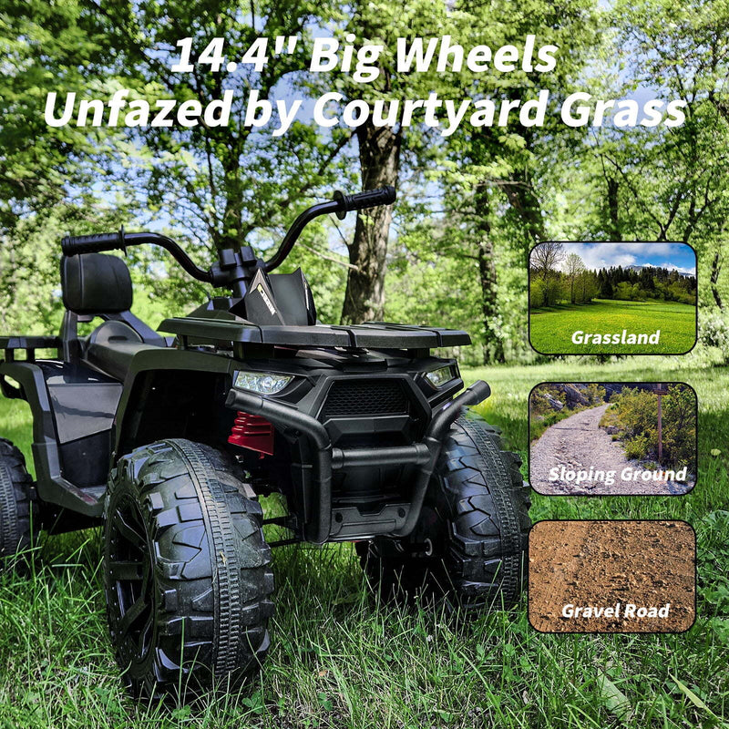 Kids 24V Electric 4-Wheeler ATV Ride-On Toy with 400W Motor and 2-Seater Design Magic Cars 3