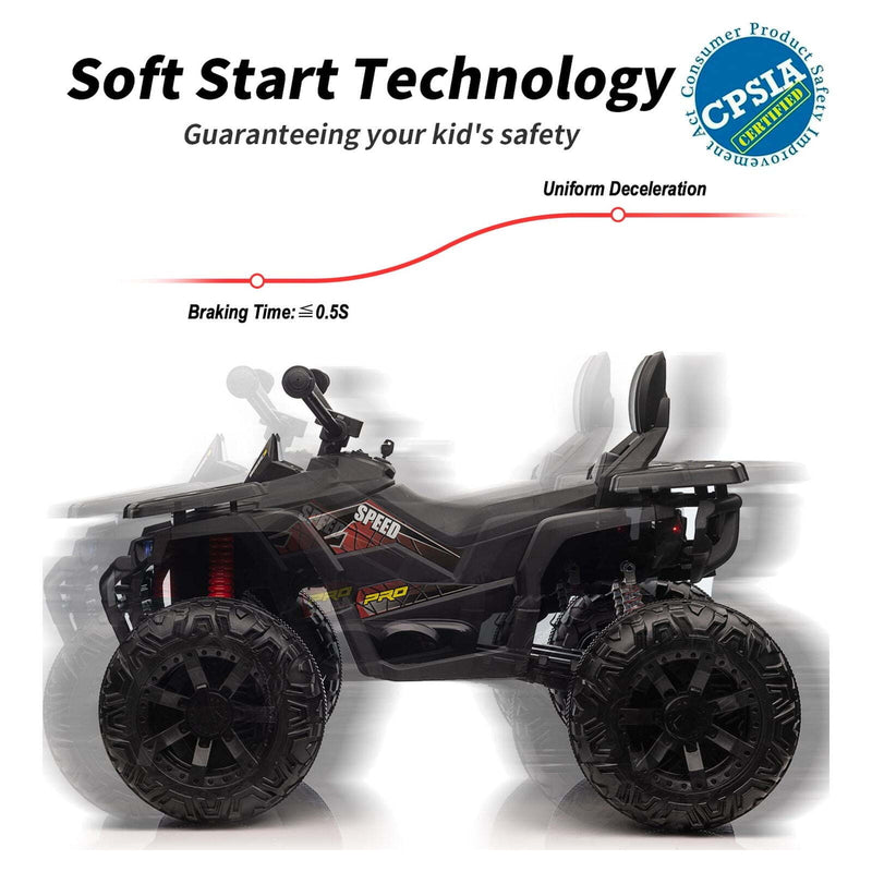 Kids 24V Electric 4-Wheeler ATV Ride-On Toy with 400W Motor and 2-Seater Design Magic Cars 6