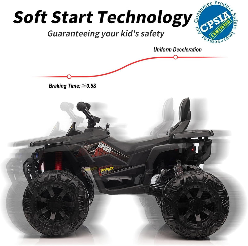 Kids Electric 24V 4-Wheeler ATV Ride-On Quad with 400W Motor and 2-Seater Design Magic Cars 1