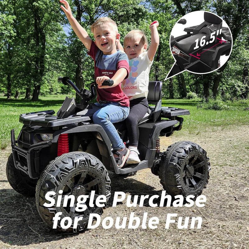 Kids Electric 24V 4-Wheeler ATV Ride-On Quad with 400W Motor and 2-Seater Design Magic Cars 5