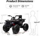Kids Electric 24V 4-Wheeler ATV Ride-On Quad with 400W Motor and 2-Seater Design Magic Cars 7