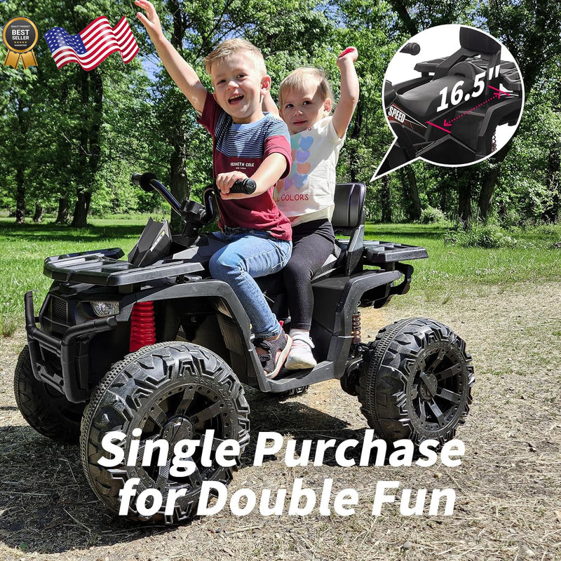 24V Kids 4-Wheeler ATV Ride-On Toy Car with 400W Motor for Older Kids Black Magic Cars 2