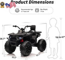 24V Kids 4-Wheeler ATV Ride-On Toy Car with 400W Motor for Older Kids Black Magic Cars 5