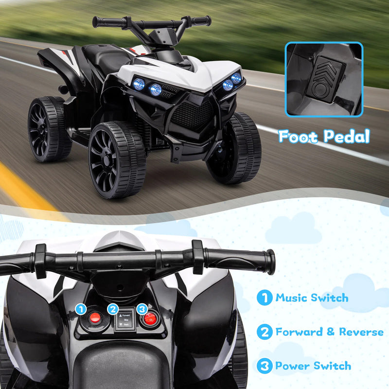 Kids 6V Battery-Powered Electric ATV 4-Wheeler Quad with 1.8 MPH Speed Magic Cars 4