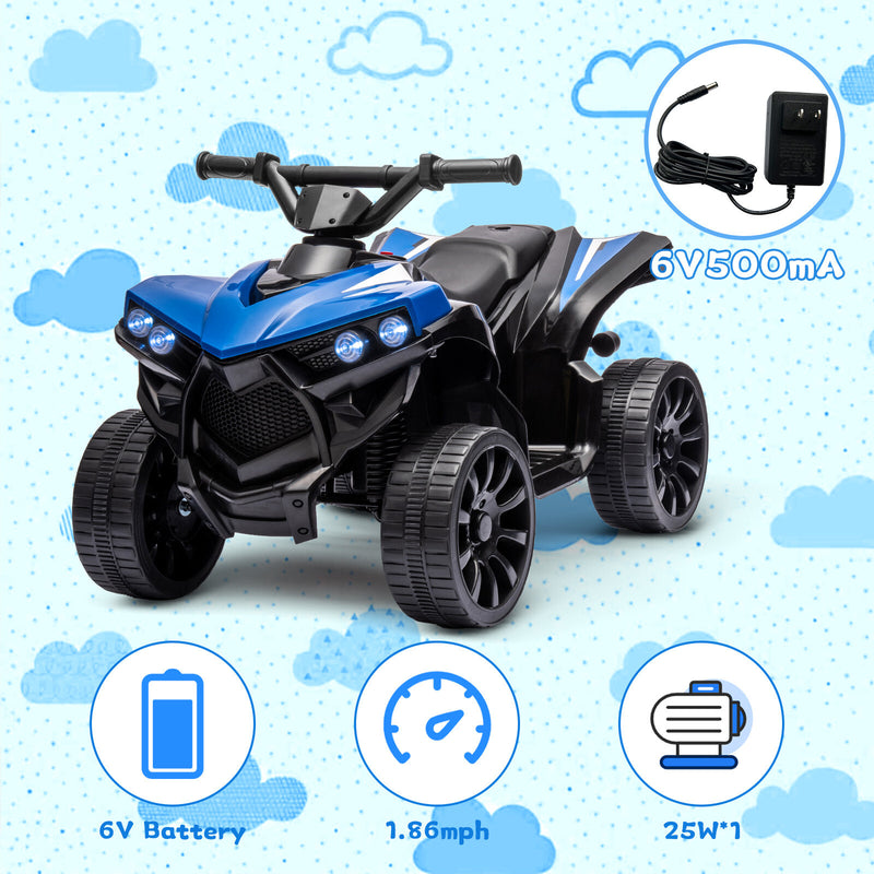 6V Battery-Powered Electric Ride-On 4 Wheeler ATV Toy for Toddlers Magic Cars 18