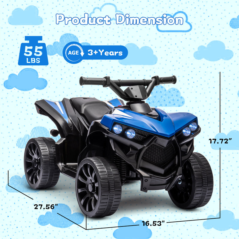 6V Battery-Powered Electric Ride-On 4 Wheeler ATV Toy for Toddlers Magic Cars 19