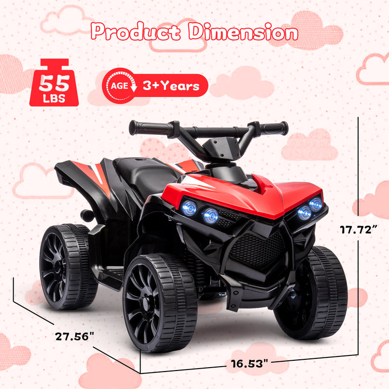 6V Battery-Powered Electric Ride-On 4 Wheeler ATV Toy for Toddlers Magic Cars 3